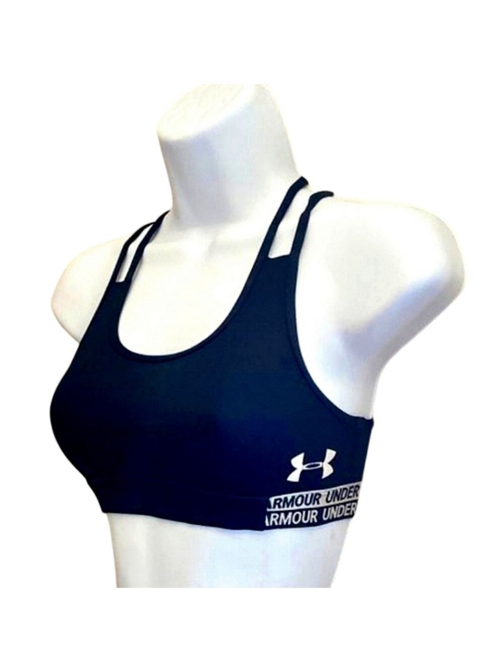 UNDER ARMOUR Black Heatgear  Racerback Sports Bra Size XS